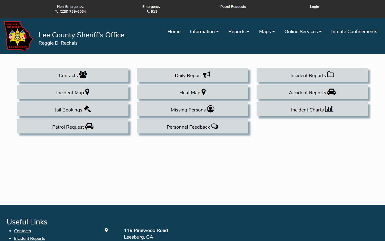 Lee County inmate population Citizen Connect home page
