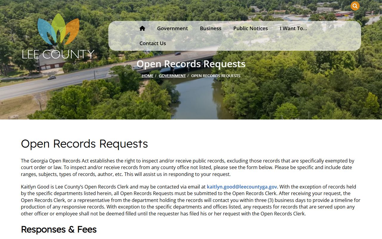 Lee County inmate records open records routing and fees